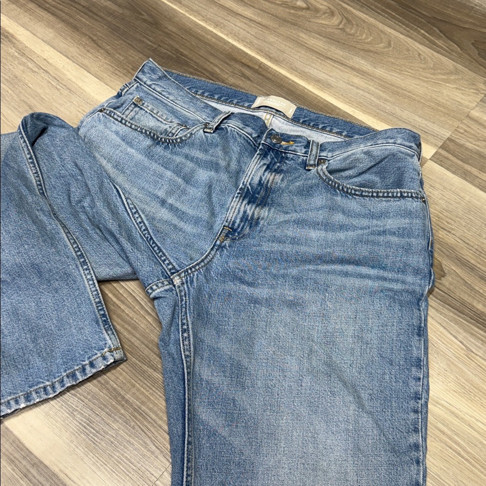 Everlane Blue High-Rise Straight-Leg Jeans - Picture 7 of 10